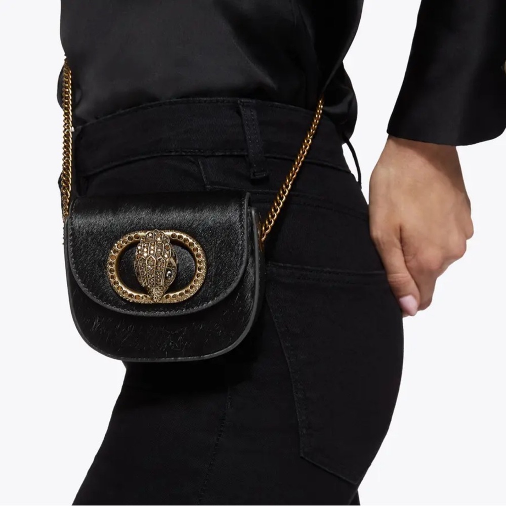 Kurt Geiger Calf Hair Micro Chelsea Saddle Crossbody Bag; Mini (Hard to Find) - Picture 8 of 17